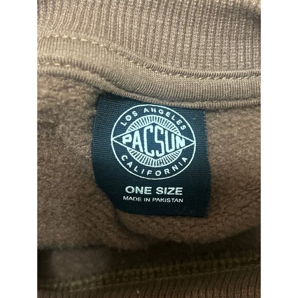 PacSun Teddy Baby Brown Long Sleeve Oversized Graphic Sweatshirt Sweater Top OS - Picture 4 of 5